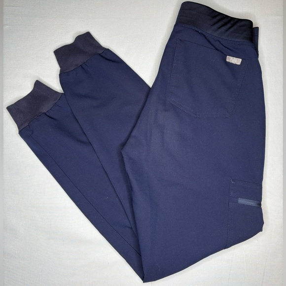 FIGS- Navy Zamora Jogger Scrub Pants | Size: XS - Picture 6 of 10
